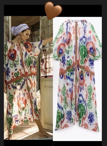Zara beaded print kimono - zara,