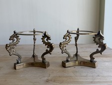 Vintage Pair Of Brass Dragon