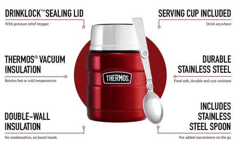 Thermos stainless king hot and - stainless,
