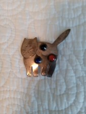 Sterling 925 cat pin - 925,