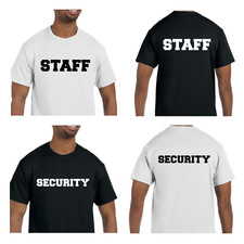 Staff / Security T-Shirt NEW *Choose size, color & front or back* event cub bar