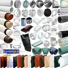 4" 100mm Plastic Round Ducting Ventilation Tube Extractor Fan Vent Pipe fittings