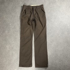 Rapha Trousers Mens W30 L34 Brown Mechanics Cycling Relaxed Fit Zip Fly