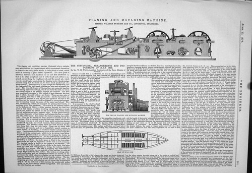 Old 1879 planing moulding - old,