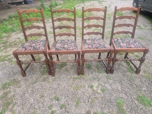 Set vintage oak - set, framed