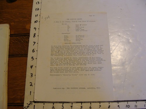 Vintage puppet script the - vintage, script: