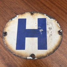 VINTAGE ENAMEL hydrant sign