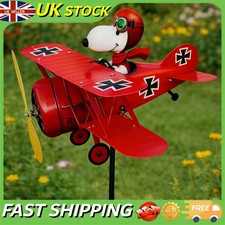 Snoopy Pilot Flying Biplane