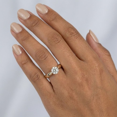 Solitaire engagement ring 14k - ring,