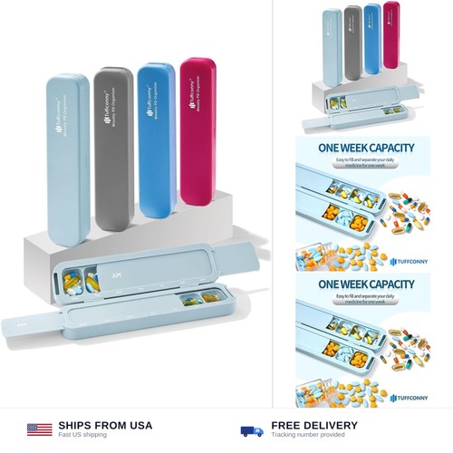 Weekly pill organizer travel - organizer,