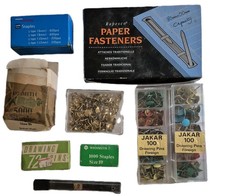 ​​Vintage UK Office Stationery Supplies Lot - Staples Pins Fasteners Rapesco WHS