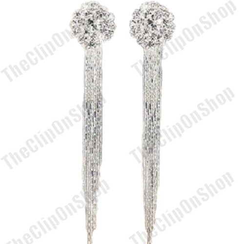 Silver earrings round drop - round,