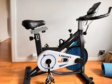 Exercise Bike Indoor Cycling Bike Stationary Cycle Bike with Heart Rate Sensor &