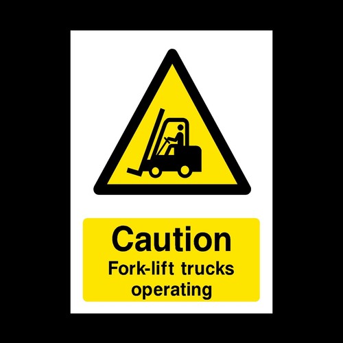 Caution fork lift trucks - fork,
