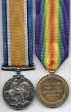 WW1 Medal Pair to PTE E.R