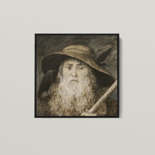Hans thoma wotan as wayfarer - thoma,