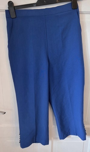 Cobalt blue cropped trousers - trousers, |