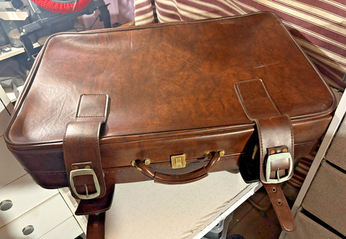 Old vintage 1970s leather - old,