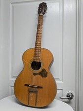 Antique Small Body Parlor Size Nylon Acoustic Guitar Classic 1930s Chicago