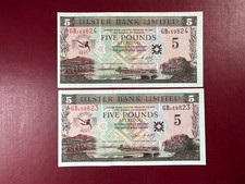 Genuine consecutive limited edition George Best £5 notes with original wallet