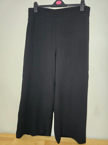 Zara black wide leg trousers