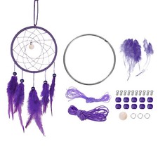 DIY Dream Catcher Kit, Making Dream Catcher Supplies Style 3, Purple