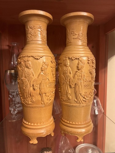 Pair vintage bamboo hand - vintage,