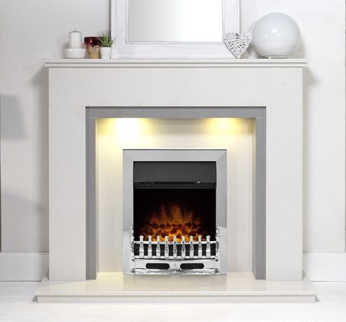 White marble stone grey - white,