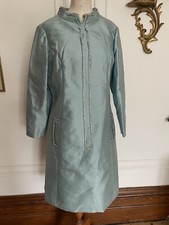 Vintage Fabulous Raw Silk And Diamanté Dress By Dynasty International Size 16