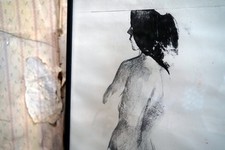 Vintage Large Nude Study by