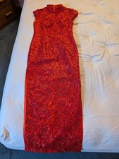 Elegant Red Silk Cheongsam