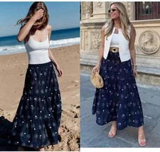 ZARA WOMAN Size XS COTTON BLUE