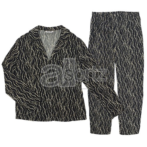 Ladies black ditsy print - ditsy, long