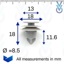 FIT MG 10x Pillar Trim Clips