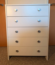 Seville 5 Drawer Chest - White