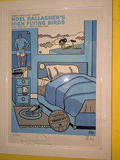 Framed  - A2 Numbered Print - Oasis -  SIGNED  by Noel Gallagher  and Pete McKee
