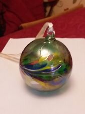 Blown Glass Multicoloured Iridescent~ Friendship Ball Hanging Bauble