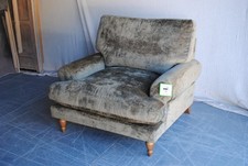 New Erin Deep Relaxed Sit Armchair in Chenille Moss Green **Delivery Possible**