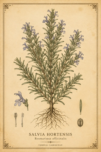 Vintage herb botanical - 66.,
