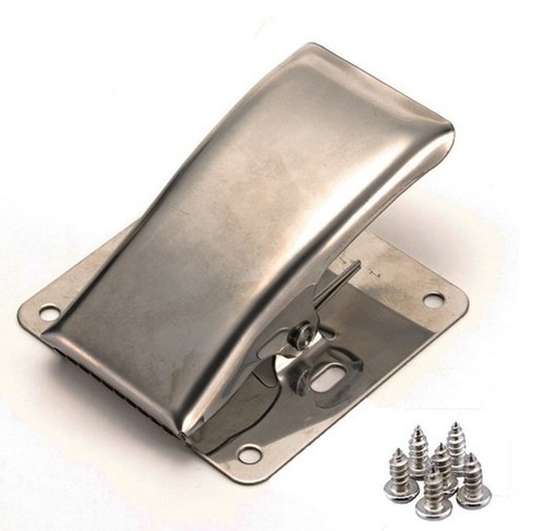 Stainless steel fishtail clip - steel,