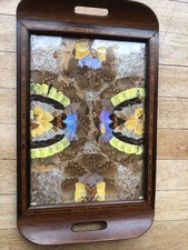 Antique Inlaid Wood Tray