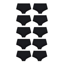 GIRLS 10 PACK HIPSTER SHORTS KNICKERS UNDERWEAR 100% COTTON AGE 5-16