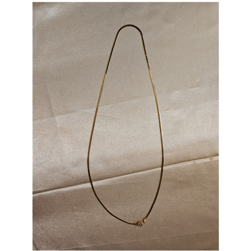 Gold tone snake chain necklace - chain,
