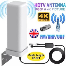 NEW 6000 Miles HDTV 1080P Outdoor HD 4K Digital TV Antenna 360° Signal Amplified