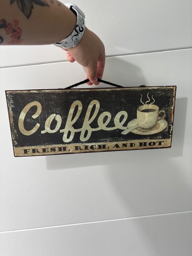 Retro style metal coffee sign - metal,