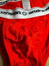 Andrew Christian  bright red  large briefs