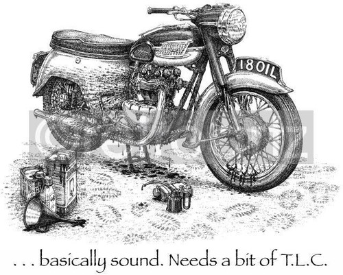 Retroartz vintage art triumph - vintage,