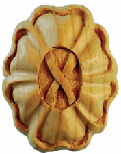 Regency Core Wood Medallion - Carved Pine Wood Furniture Onlay Applique - PG702