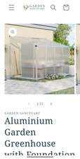Aluminium Garden Greenhouse with Foundation -  8x4
