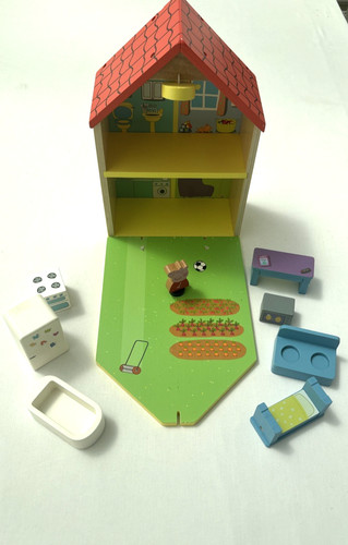 Peppa pig wooden house playset - pig,